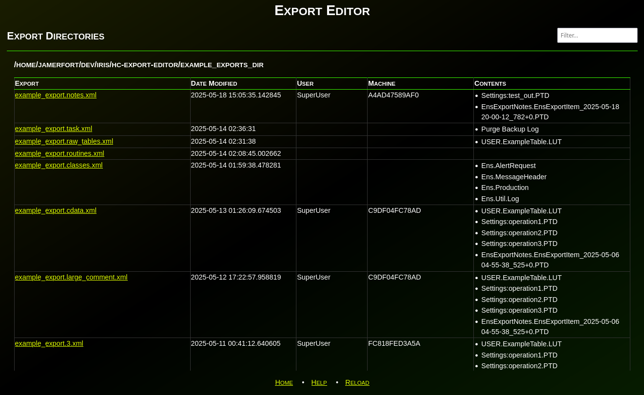 Image: List Exports