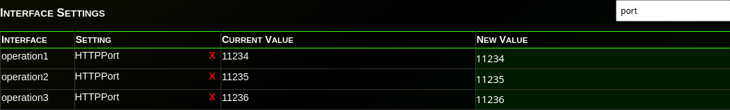 Image: Modify Export - Port Filtering
